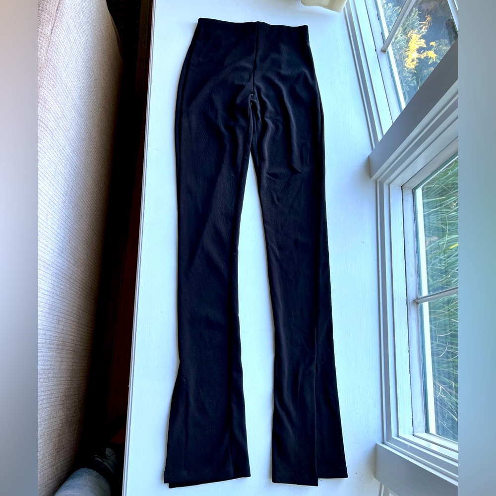 Zara Stretch Pants Slit bottom flare